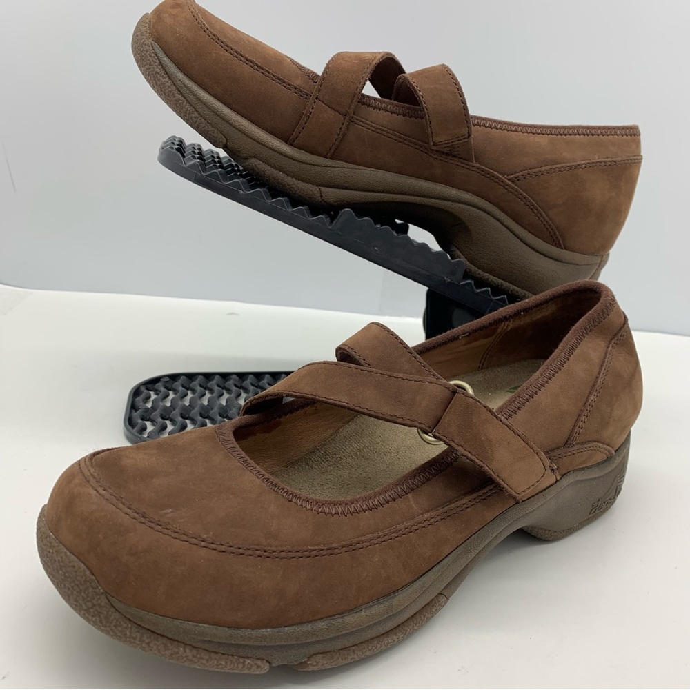 Dansko Shoes Womens 10 Nubuck Mary Jane Mules Clog Casual Comfort Nursing Heeled